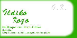 ildiko kozo business card