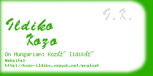 ildiko kozo business card